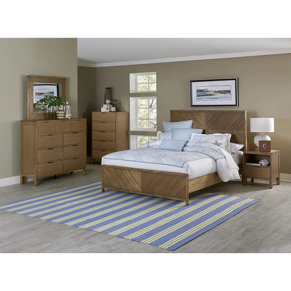 Wood Drawer Dresser and Mirror C132950
