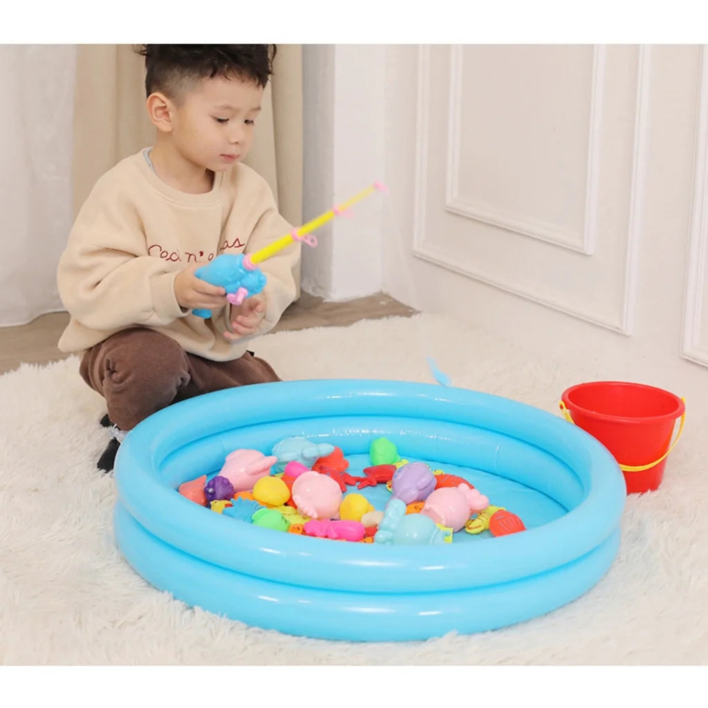 30/52 Pcs Magnetic Fishing Toys Plastic Fish Rod Set V377