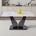 White Rectangular Dining Table B358695