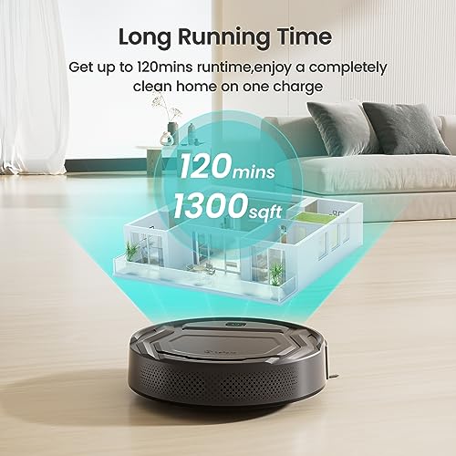 Robot Vacuum Cleaner, Super Thin, Powerful Suction, Quiet, Self-Charging, Grey Q7803