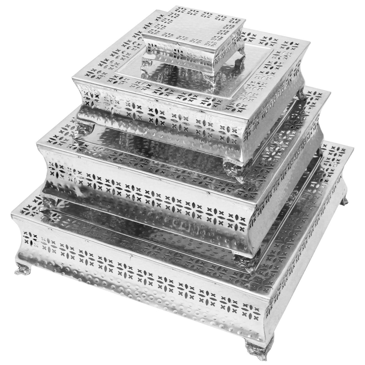 Square 4-Tier Wedding Cake Stands T8643