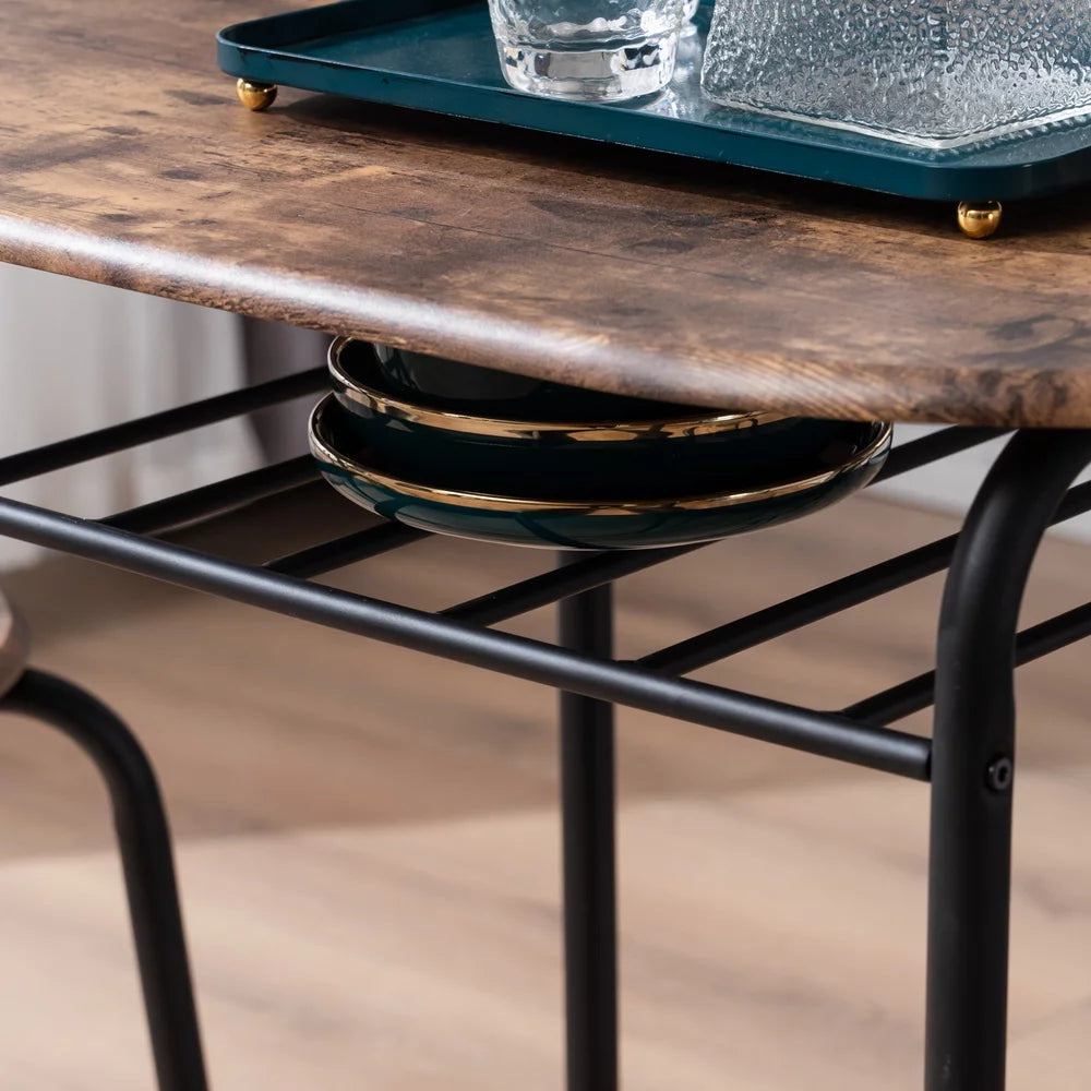 3-Piece Dining Table Set with Metal Frame B8415