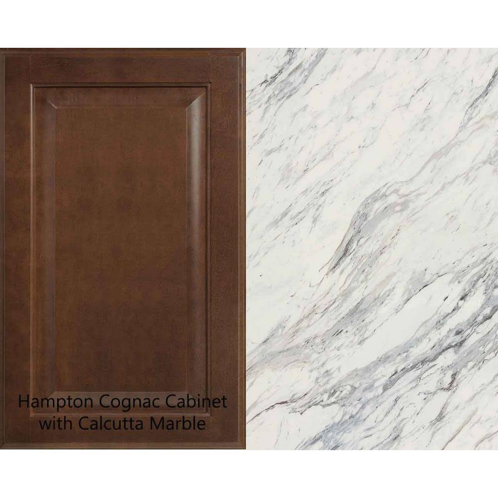 8 ft. Laminate Countertop Kit in Calcutta Marble with Valencia Edge X618
