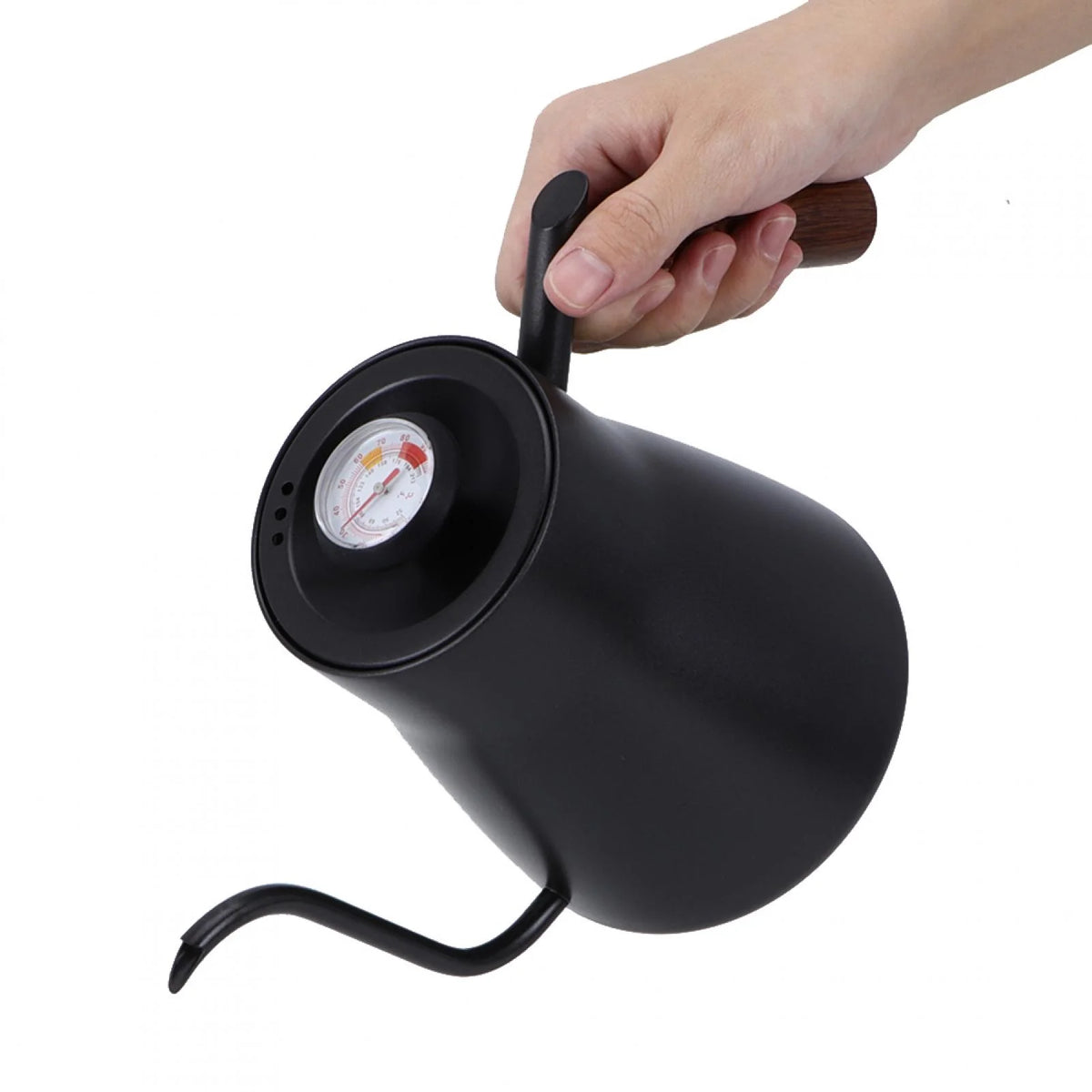 Coffee Pot with Wooden Handle and Thermometer R3013