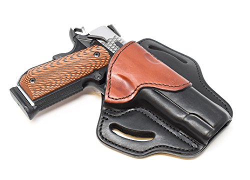 Right Hand OWB Leather Gun Holster for Belts fits All 1911 Models with 4" and 5" Barrels L934268