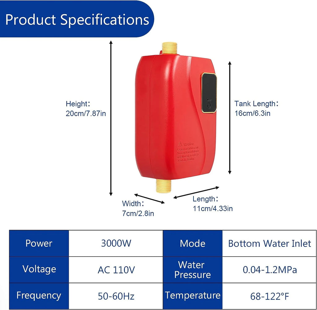 3000W Instant Electric Tankless Water Heater G7684