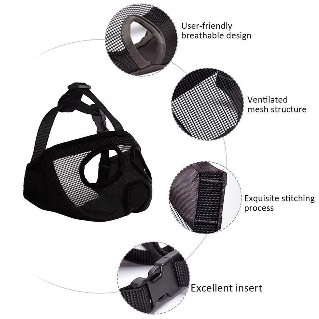 Adjustable Breathable Mesh Short Snout Dog Muzzle F820591