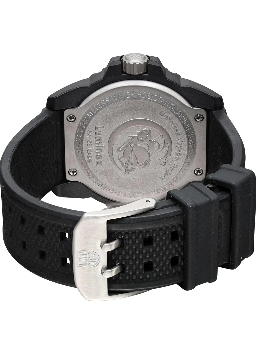 Carbon Black Dial Mens Quartz Divers Watch L452590