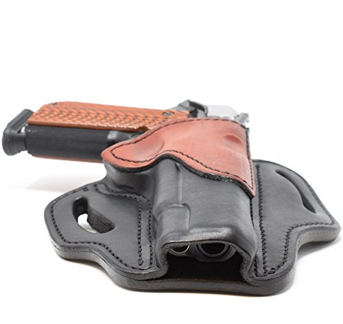 Right Hand OWB Leather Gun Holster for Belts fits All 1911 Models with 4" and 5" Barrels L934268