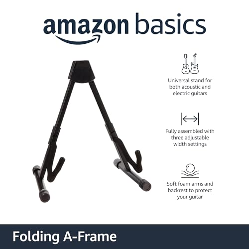 Adjustable Folding A-shape Guitar Stand Black B18456