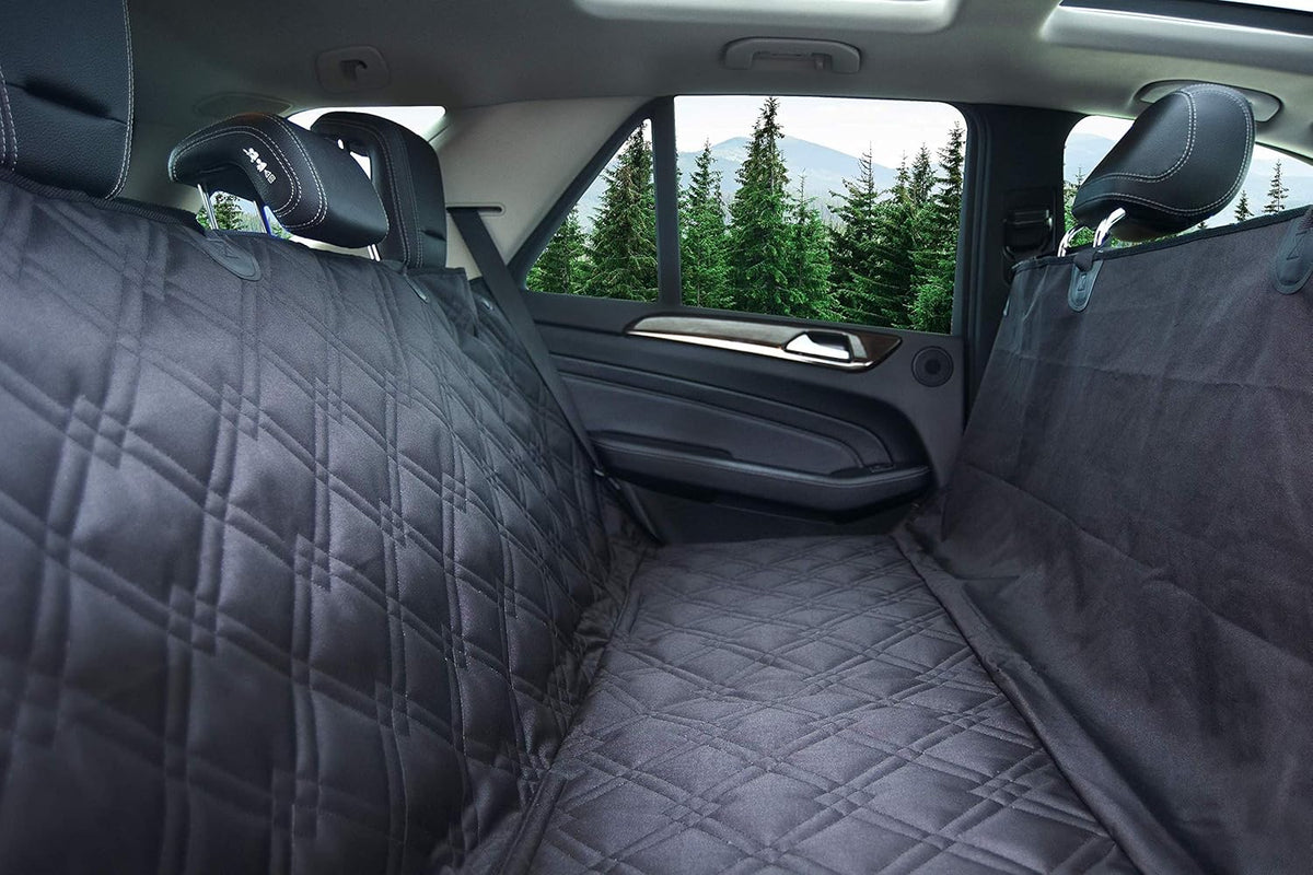 X-Large Grey Waterproof Dog Back Seat Cover with Dog Hammock D52542