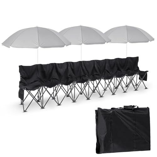 Folding Portable Soccer Bench Chair with Storage Bag D7287