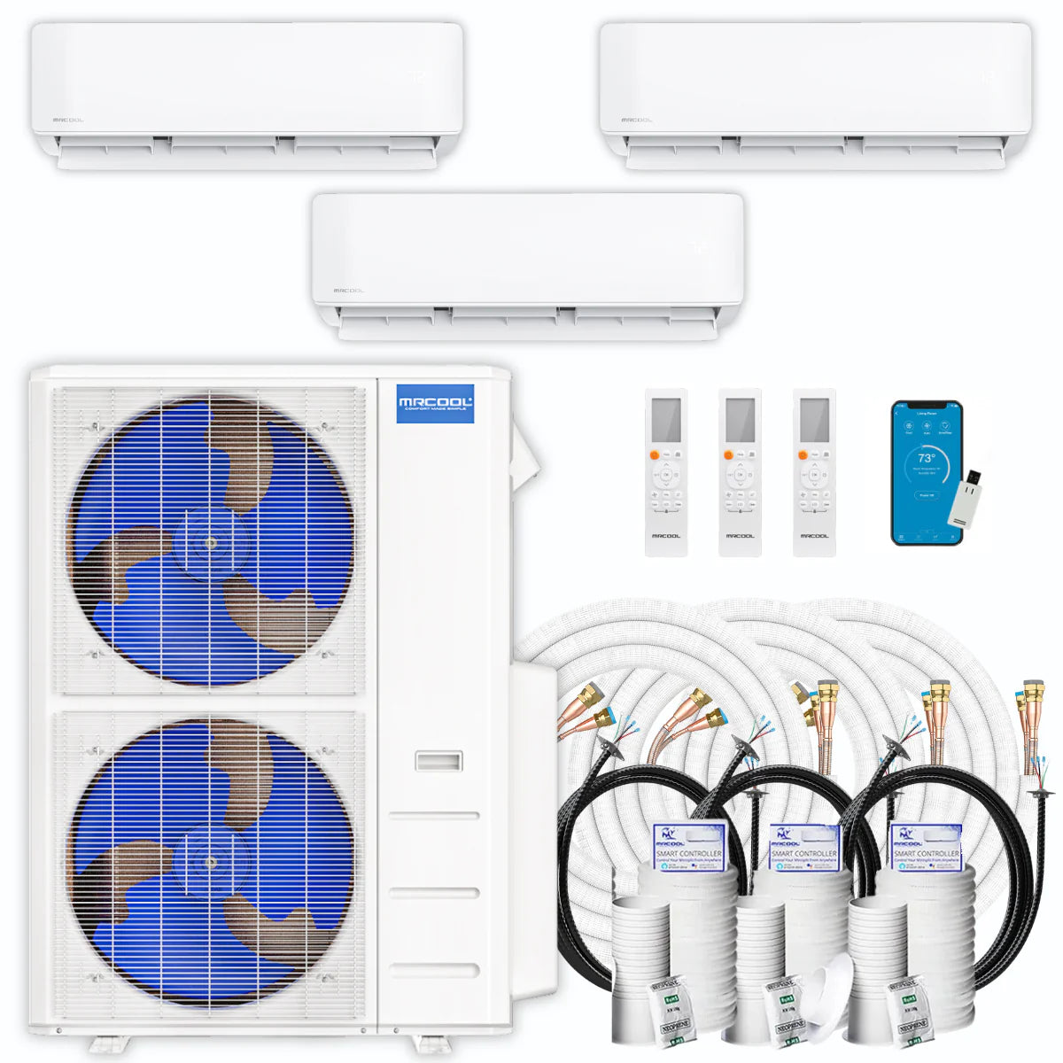 48,000 BTU 3 Zone Ductless Mini Split Air Conditioner and Heat Pump H826