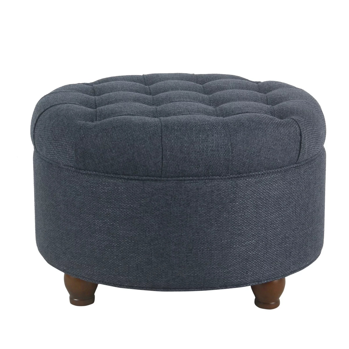 Fabric Upholstered Wooden Storage Ottoman V15244