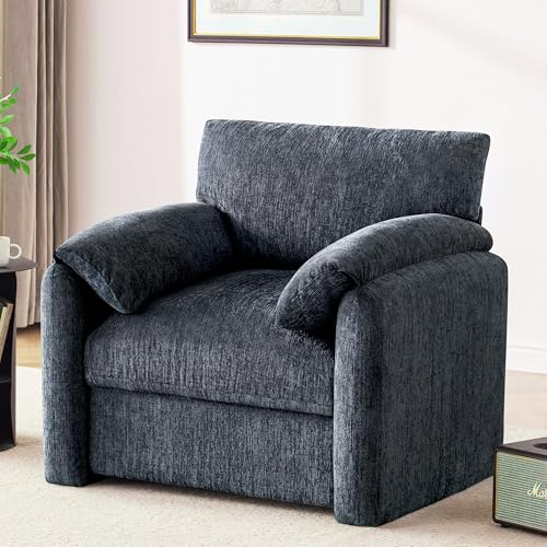 Beige Chenille Oversized Armchair K200