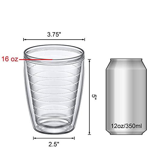 16-Ounce Insulated Plastic Tumblers Set of 4 I979479