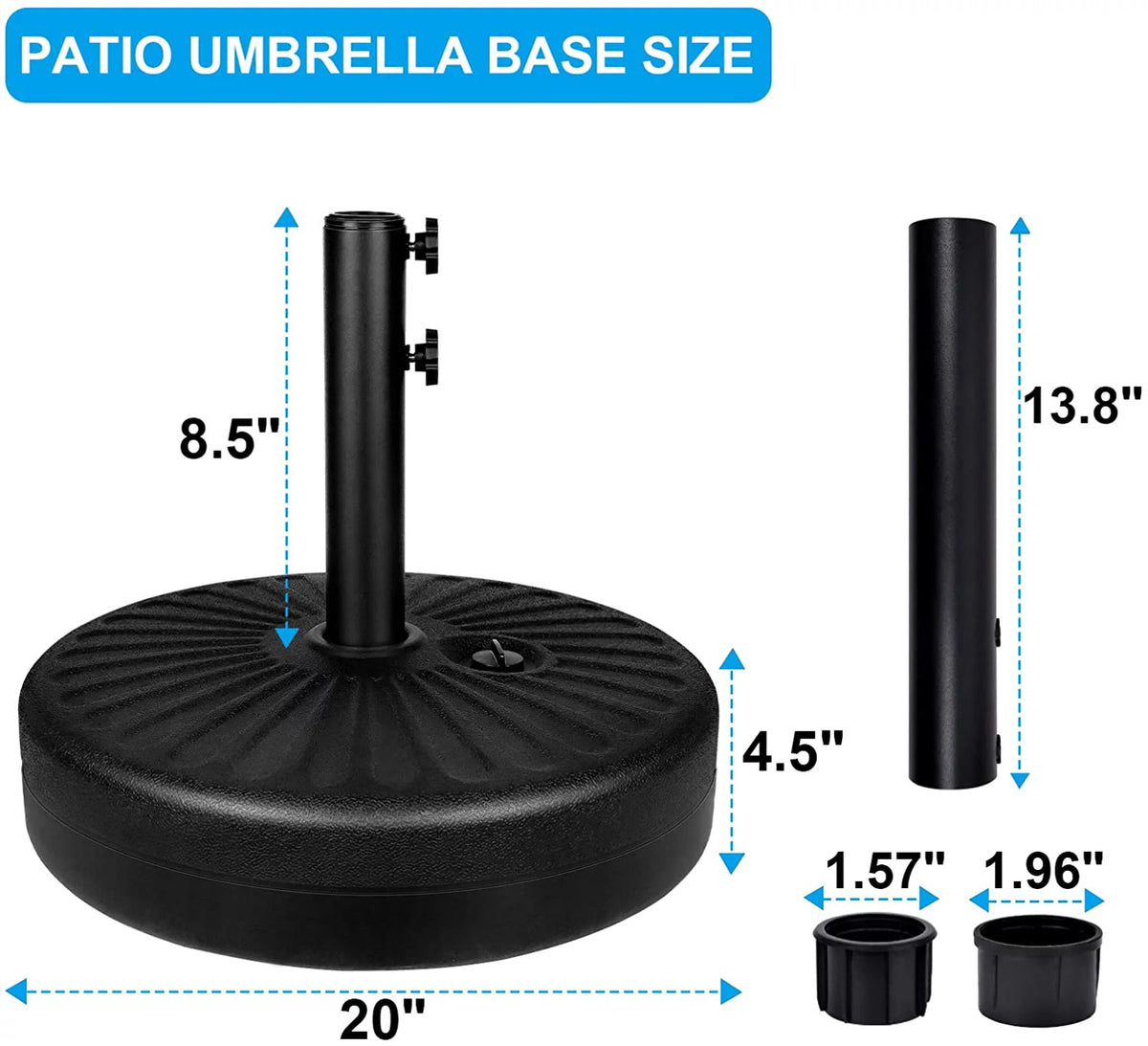 20" Heavy Duty Patio Umbrella Base Stand Z23269