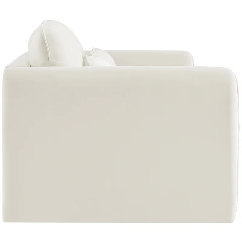 Cream Velvet Loveseat S305197