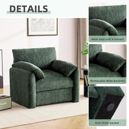Beige Chenille Oversized Armchair K200