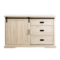 Farmhouse Sliding Door Sideboard with 3 Drawers Birch U84722