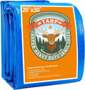 Blue 20x30 Heavy Duty Waterproof Tarpaulin with Metal Grommets D212