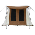 Brown Canvas Cabin Tent 10'x10' for 4 Person Waterproof Q19978