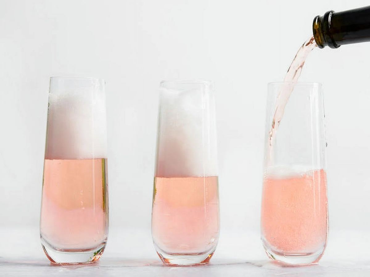 9.4 Oz Stemless Champagne Flutes Set of 4 F95249