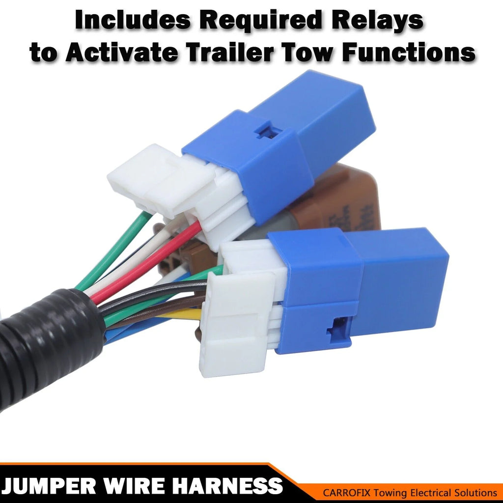Custom-Fit Vehicle Wiring Harness with 4 Way Flat Trailer Connector H58622