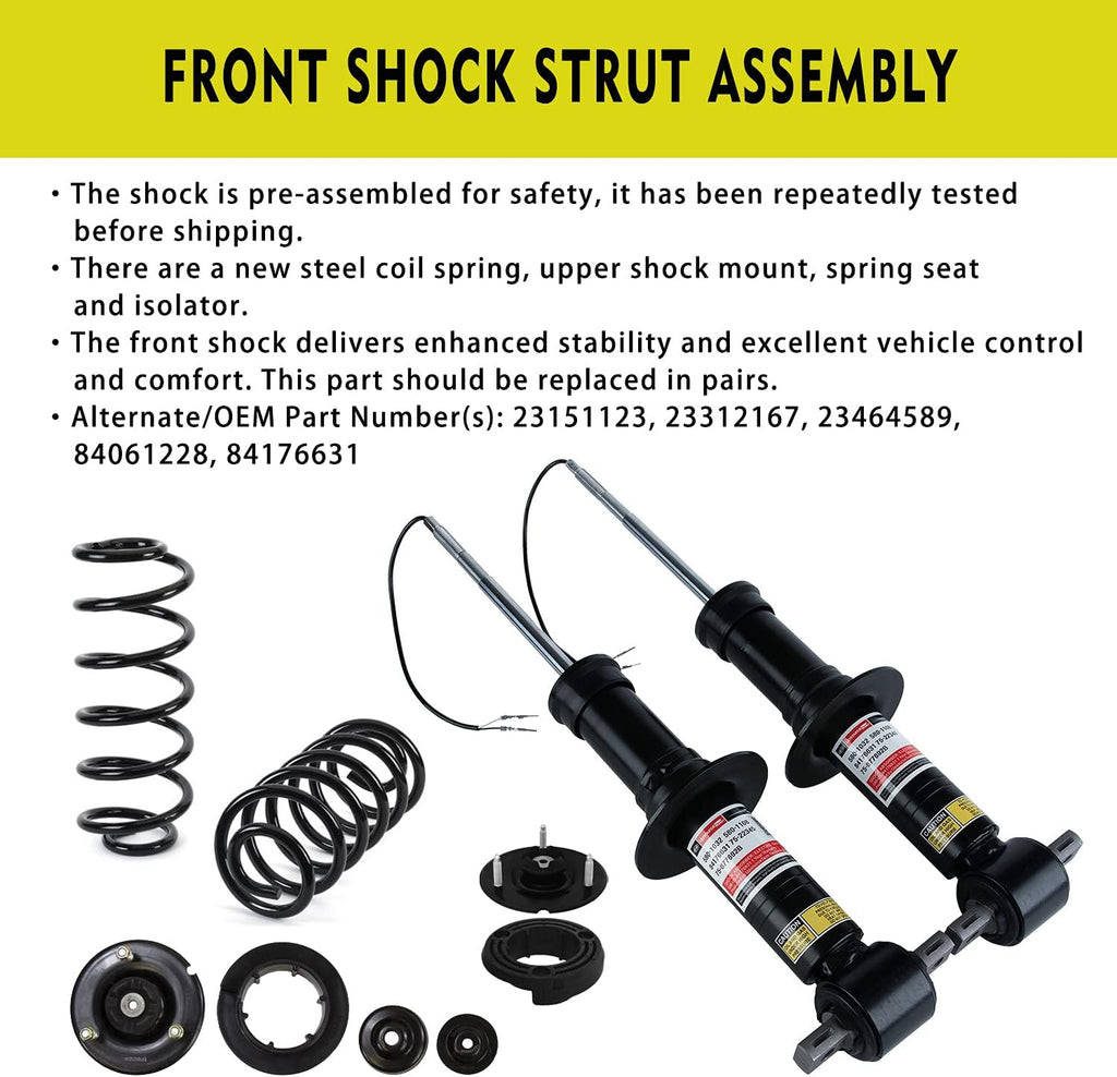 Front Shock Absorber Strut Assembly for Cadillac Escalade ESV Chevrolet Silverado 1500 Tahoe Suburban L4012