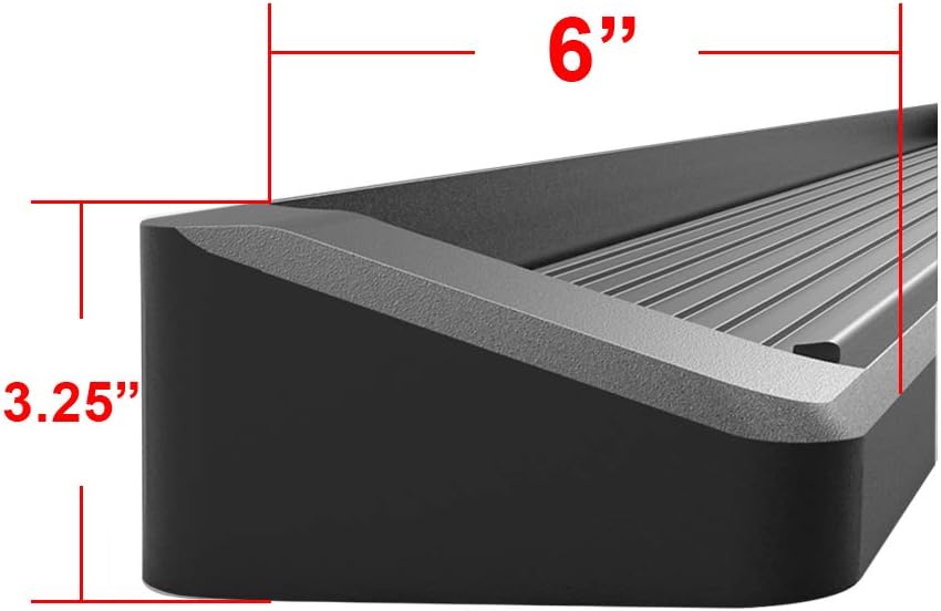 6in Black Running Boards P720897