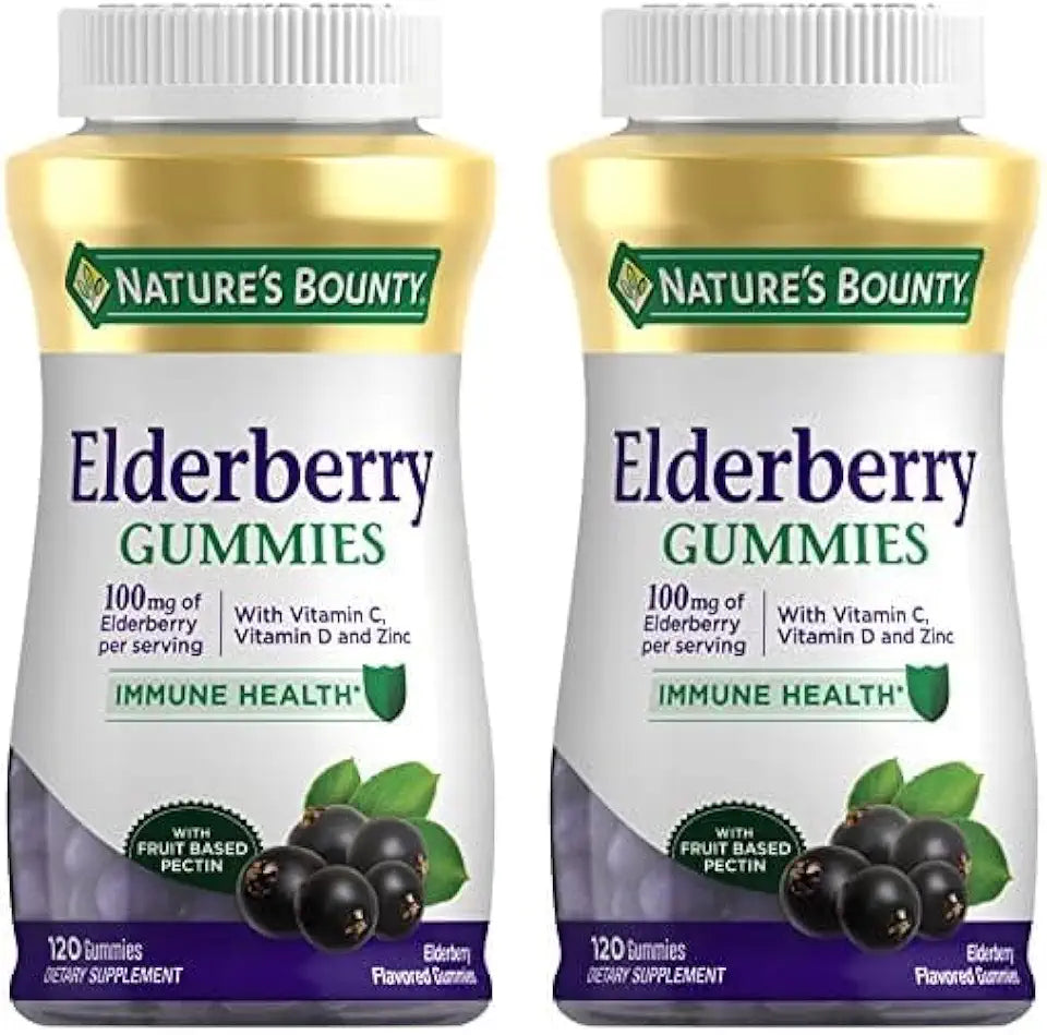 Elderberry Gummies Dietary Supplement 100 mg 120 Gummies Pack of 2 S6901