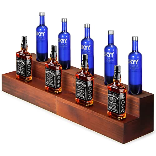 2 Pack 16 Inch 2 Tier Real Wood Bar Shelves J48427