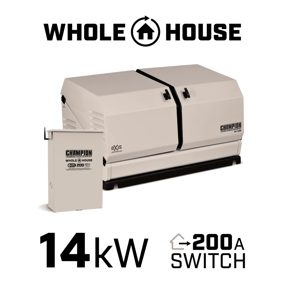14kW Home Standby Generator with 200 Amp Automatic Transfer Switch S5431