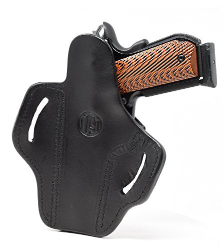 Right Hand OWB Leather Gun Holster for Belts fits All 1911 Models with 4" and 5" Barrels L934268