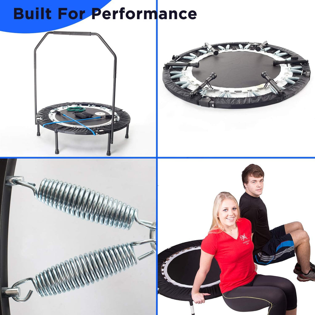 Folding Rebounder Mini Trampoline with Bar E6818