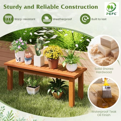 Wooden Plant Stand with Teak Oil Finish E932