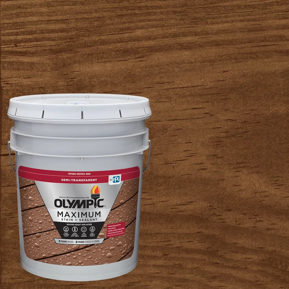 5 gal. Teak Semi-Transparent Exterior Stain and Sealer H756005