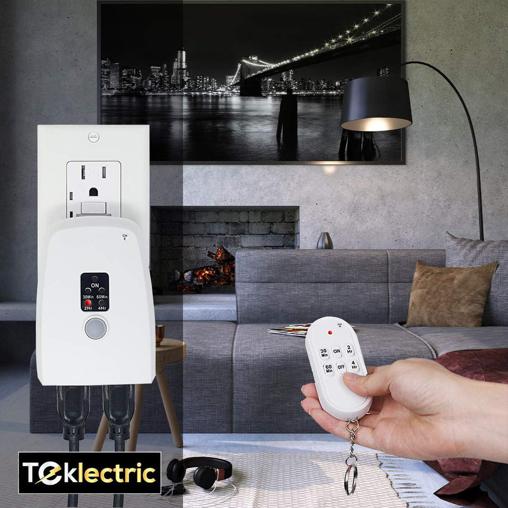 Remote Control Outlet with Countdown Timer, 1000 Watt 15A Heavy Duty V8003
