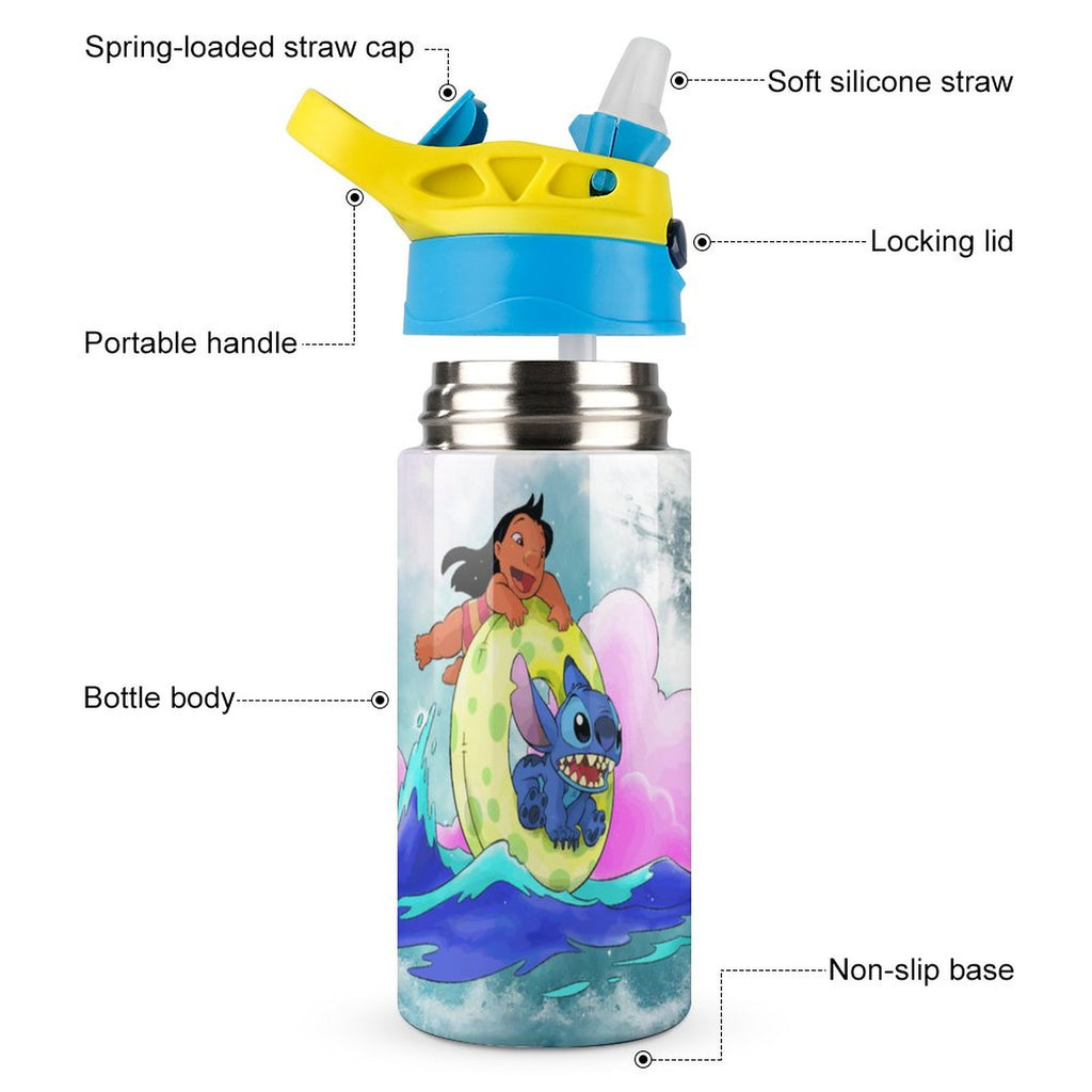 Stainless Steel Vacuum Insulated Water Bottle With Straw B29072