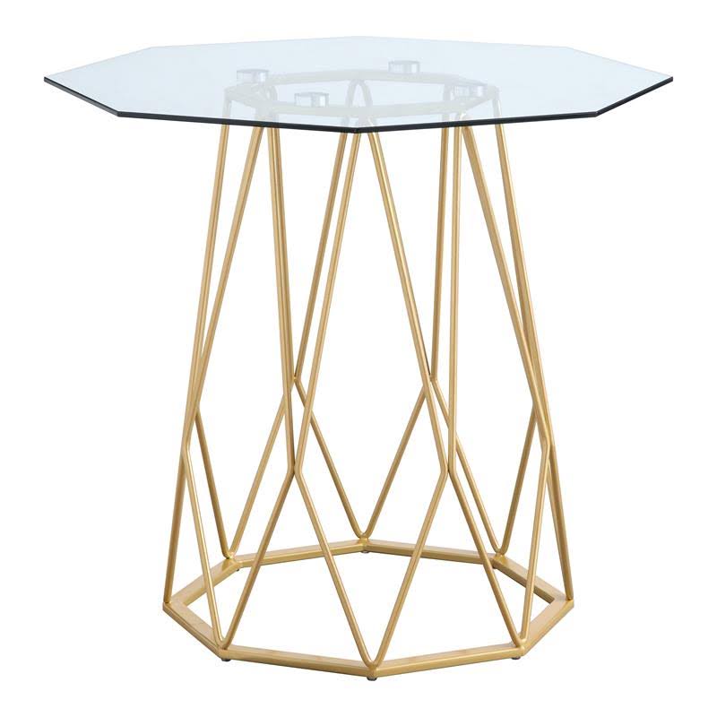 Contemporary Glass Top End Table V637306