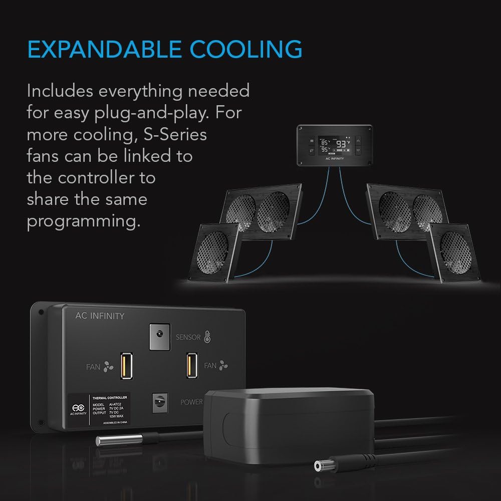 White Quiet Cooling Dual-Fan System with Thermostat Control R655539