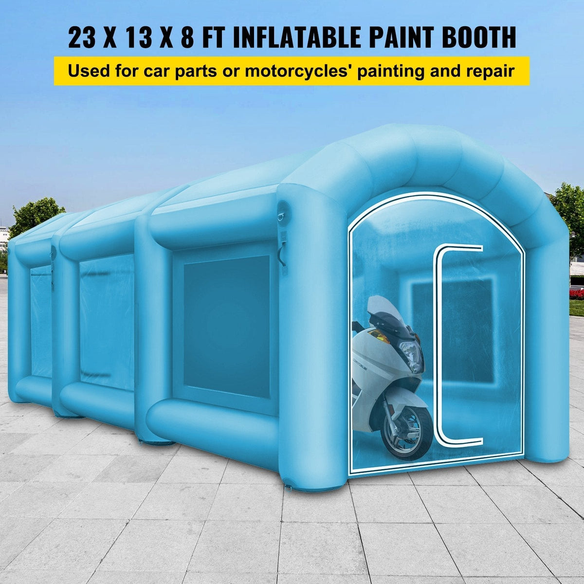 23x13x8ft Inflatable Spray Booth Car Paint Tent B5608