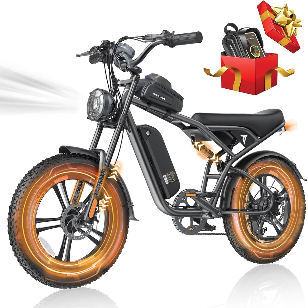 20'' Fat Tire Electric Bike with 1500W Peak Motor and 48V15.6Ah Removable Battery T5502