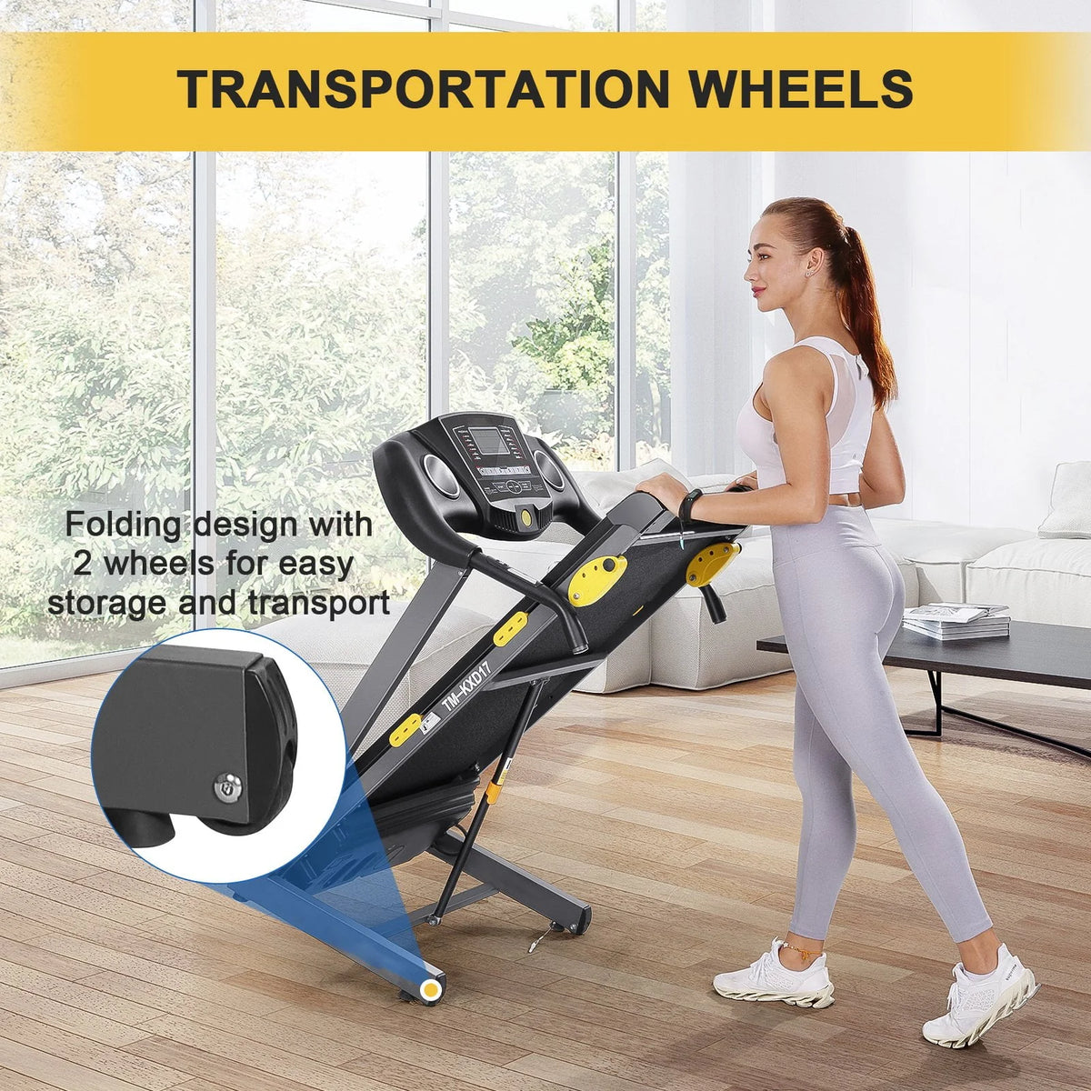 Incline Electric Treadmill 220lbs Max U248