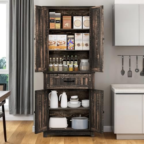 White Tall Storage Cabinet with 2 Drawers W625389