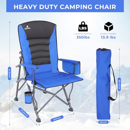 Oversized Folding Camping Chair with Cup Holder & Side Pocket Y728