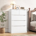 White 5 Drawer Wood Dresser A721441