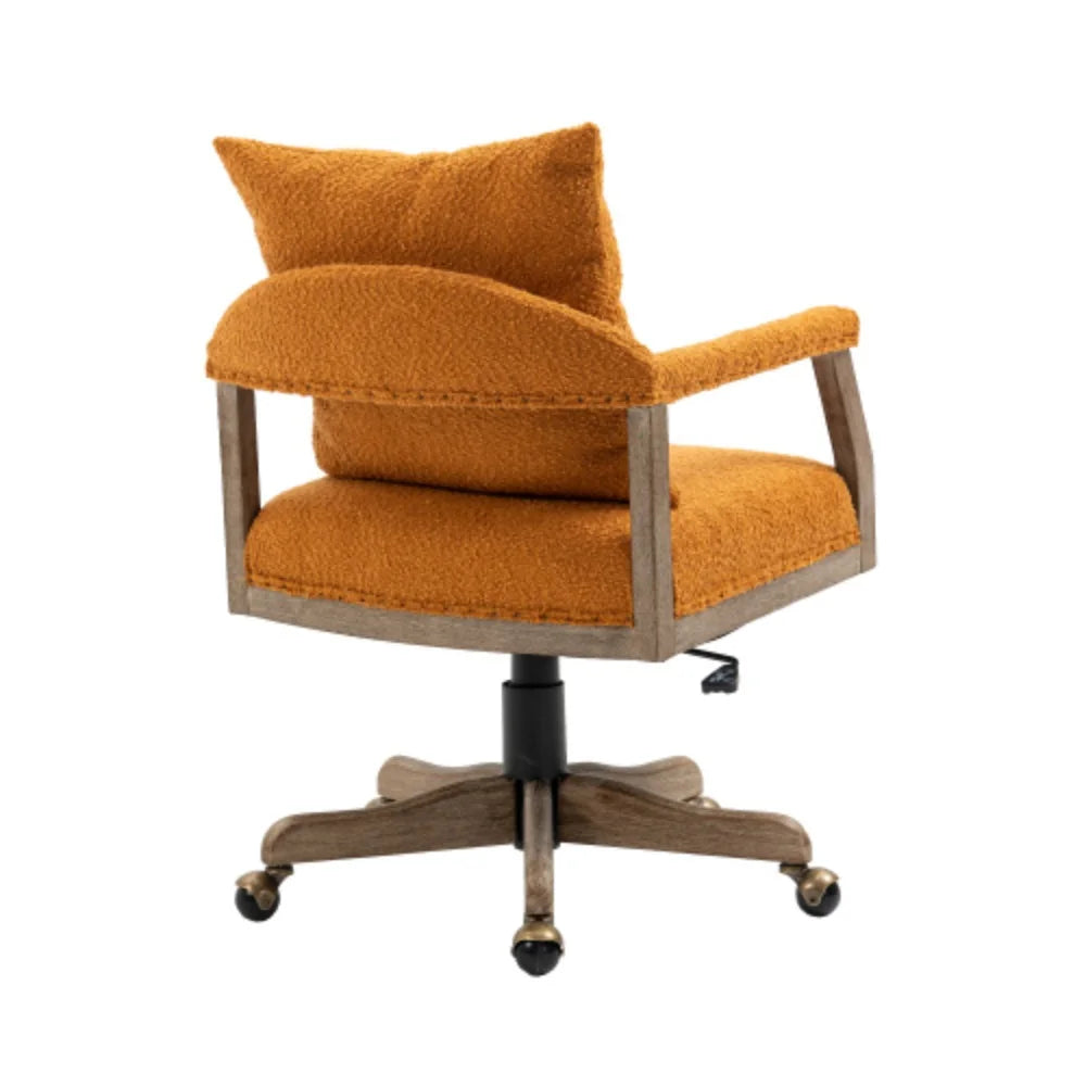Orange Adjustable Swivel Fabric Office Chair K776593