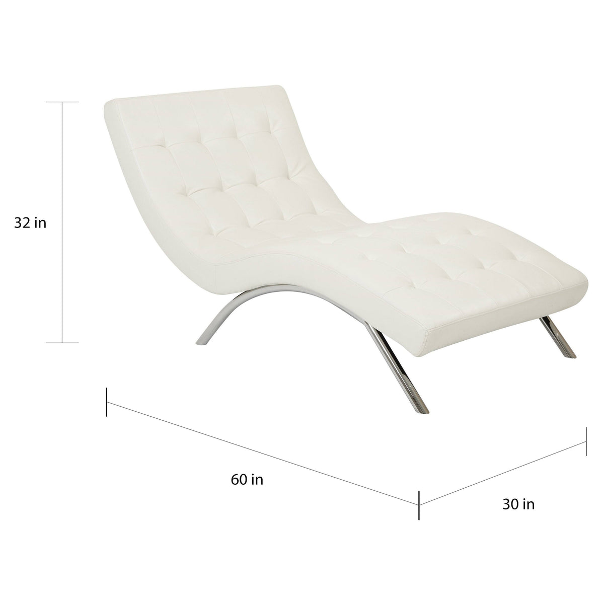 Tufted Chaise Pewter D29082