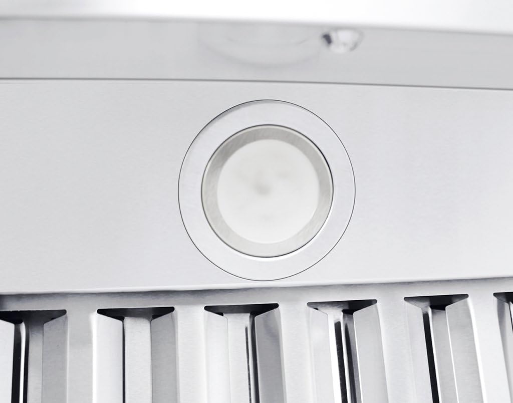 Stainless Wall Range Hood, 1000 Max CFM, 4 Speed, 30 36 42 48 54 60 inch V28843
